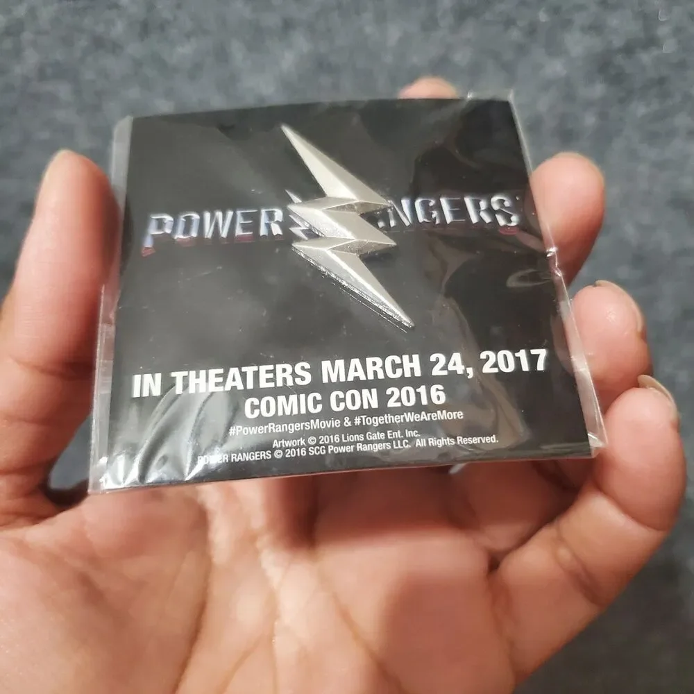 Power Rangers 2017 Movie Promo Pin SDCC Comics Con 2016 Brand NEW Sealed Rare